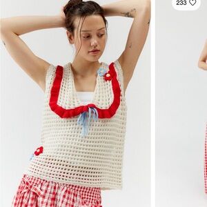 Unique crochet top! NWT